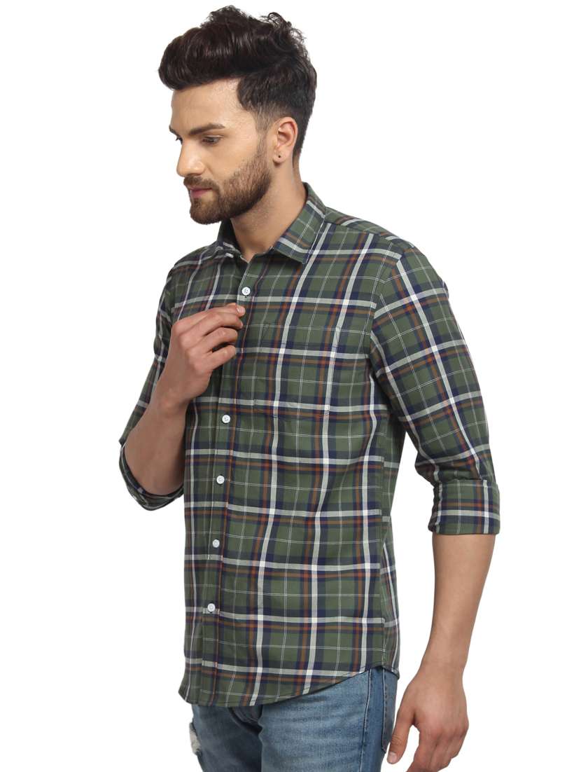 mens checks casual shirt - 16217456 - Standard Image - 1