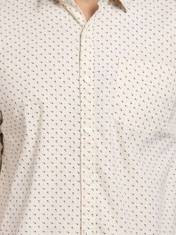 mens micro print casual shirt - 16217480 -  Standard Image - 4