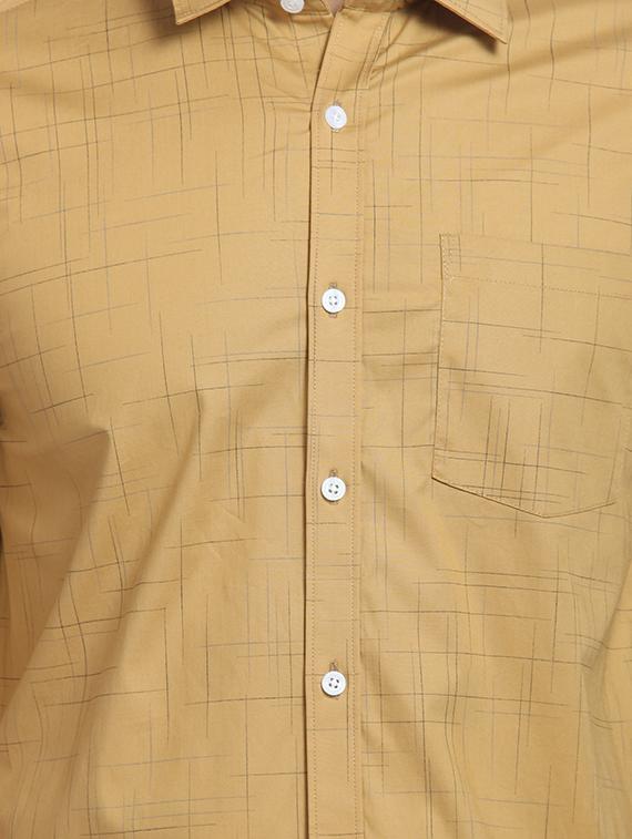 yellow printed casual shirt - 16217496 - Standard Image - 4