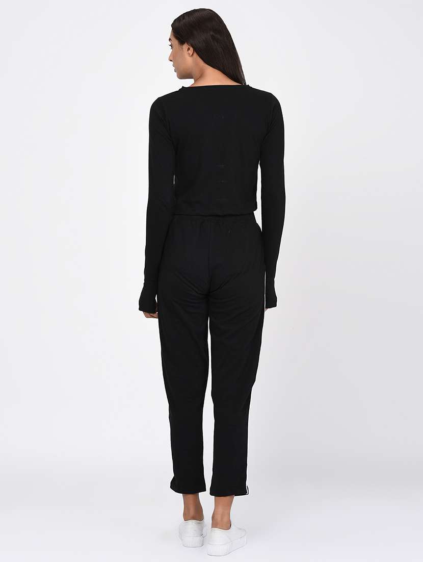 contrast striped crop top with trackpants - 16217825 -  Standard Image - 1