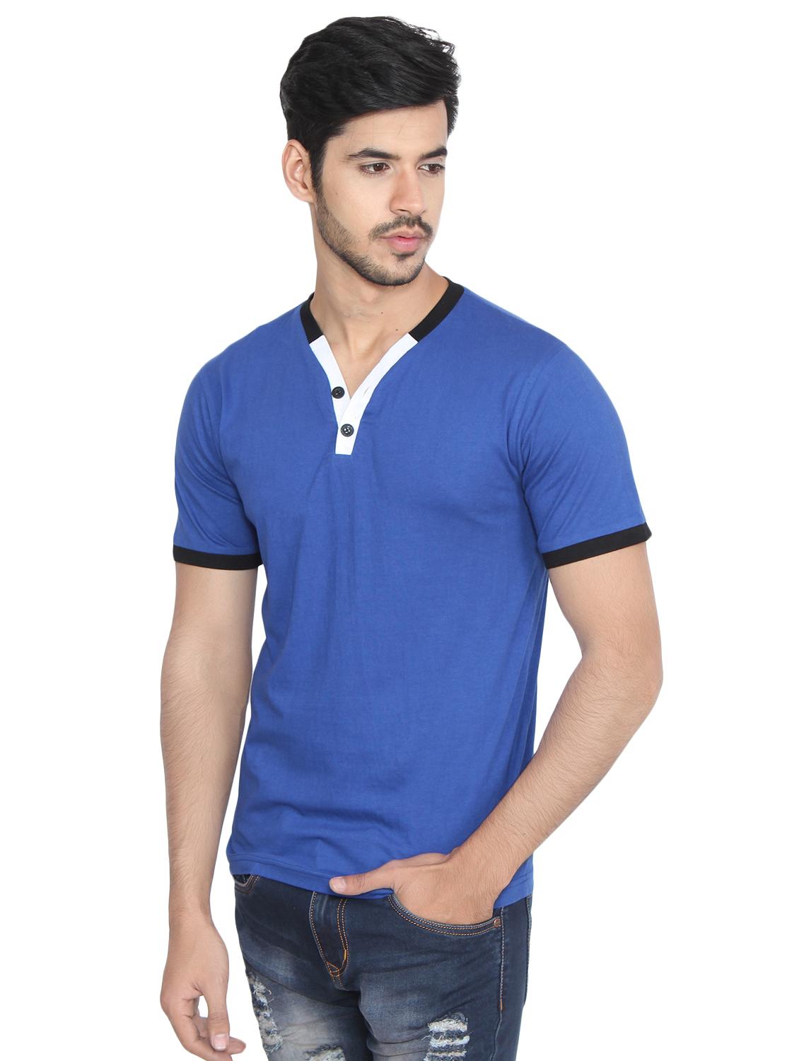 blue solid tshirt - 16219387 - Standard Image - 1
