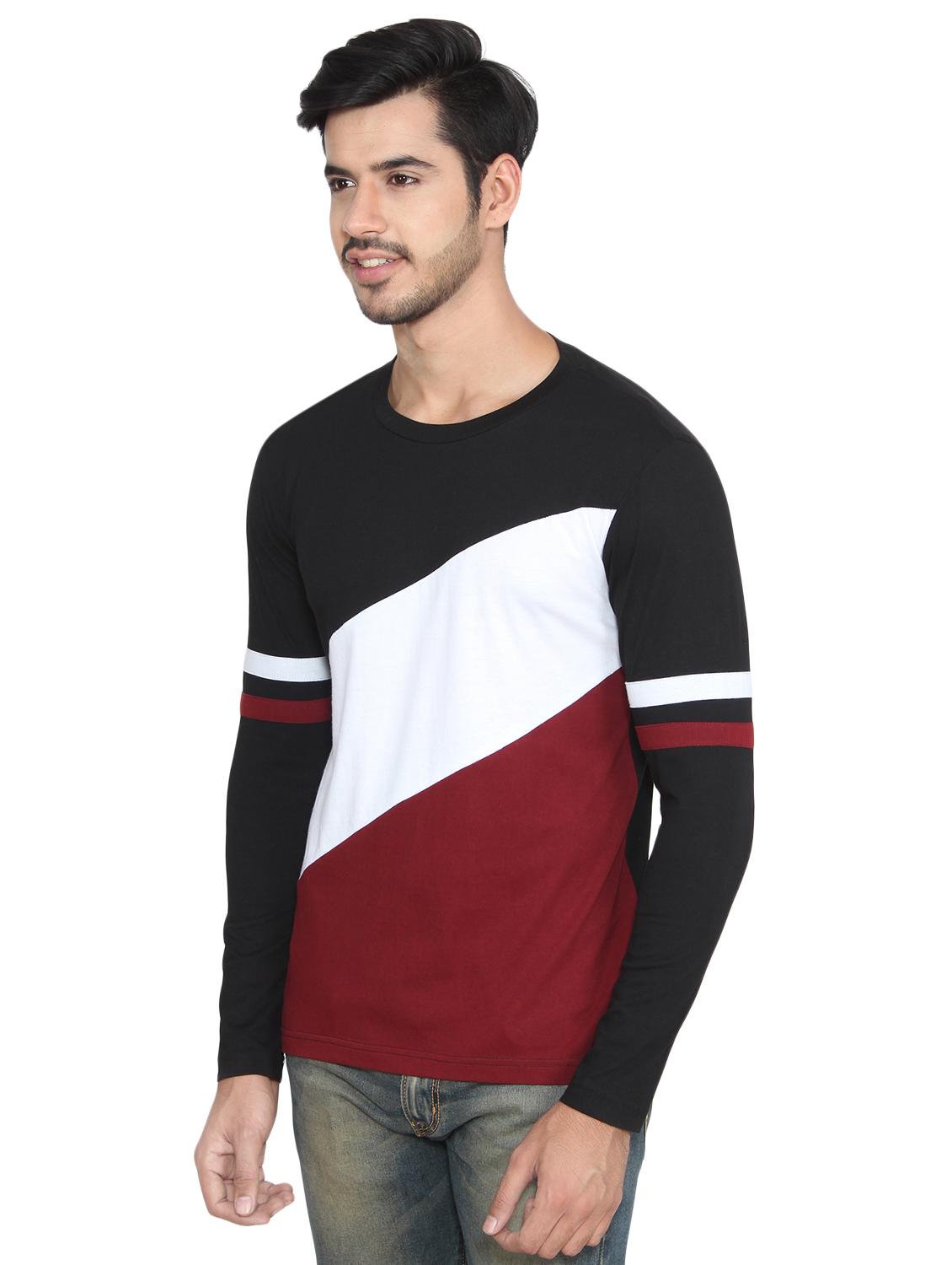 multicolor color block t-shirt - 16219546 -  Standard Image - 1
