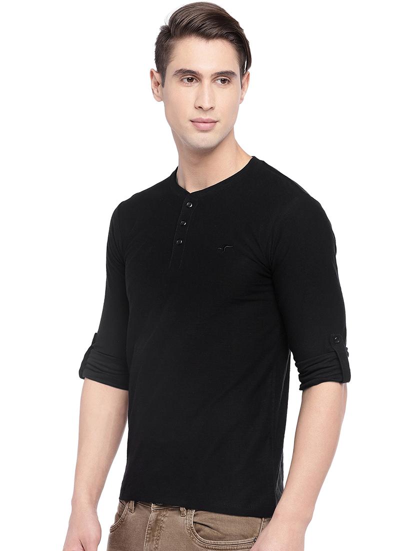 black solid t-shirt - 16220264 - Standard Image - 1