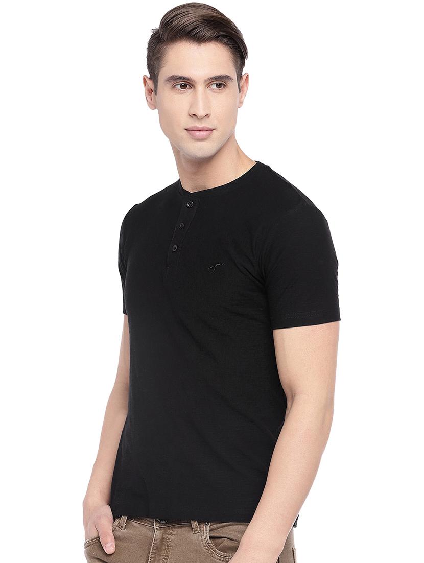 black solid t-shirt - 16220270 - Standard Image - 1