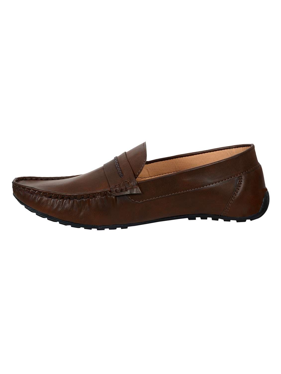 men brown slip on loafers - 16220732 -  Standard Image - 1