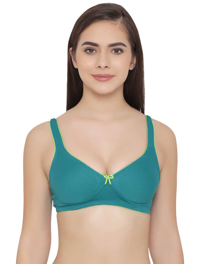 set of 2 contrast bow patch solid  bra - 16221909 -  Standard Image - 1