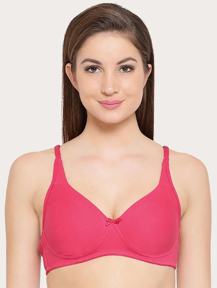 set of 2 contrast bow patch t-shirt bra - 16221911 -  Standard Image - 1