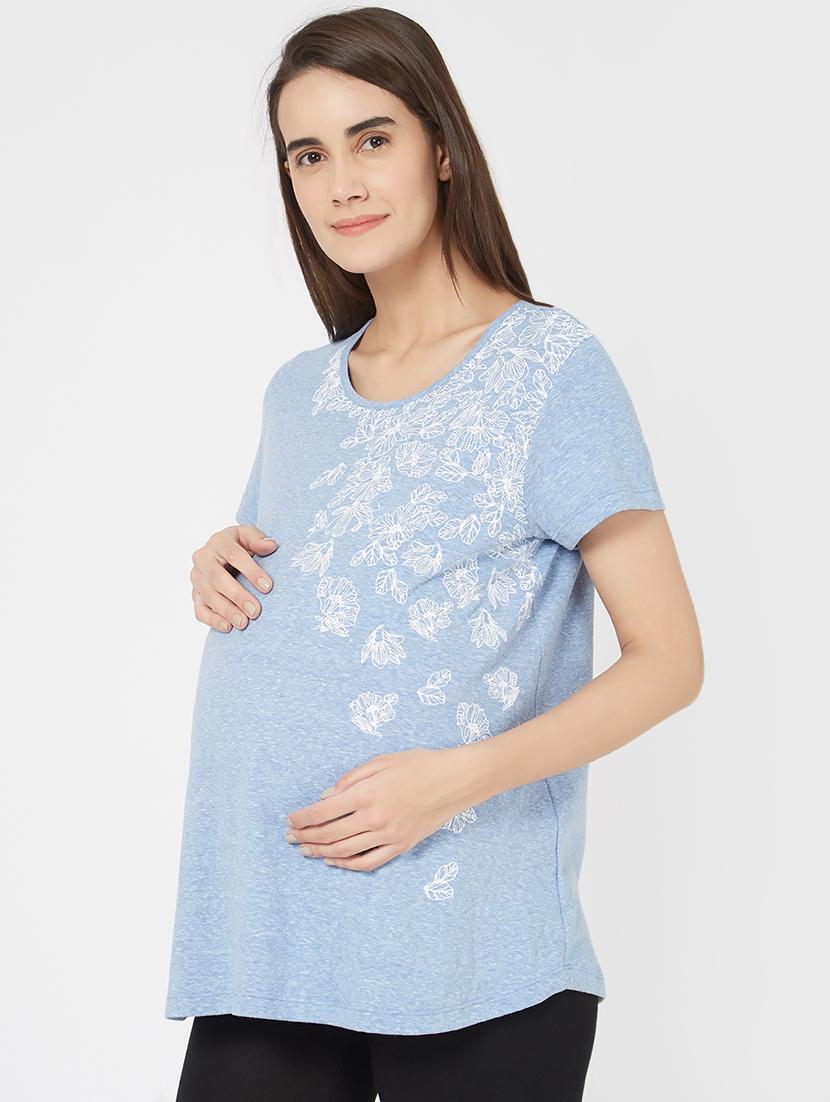 floral maternity wear tee - 16222009 - Standard Image - 1