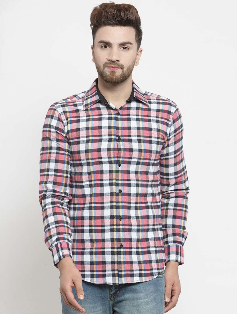 mens checks casual shirt