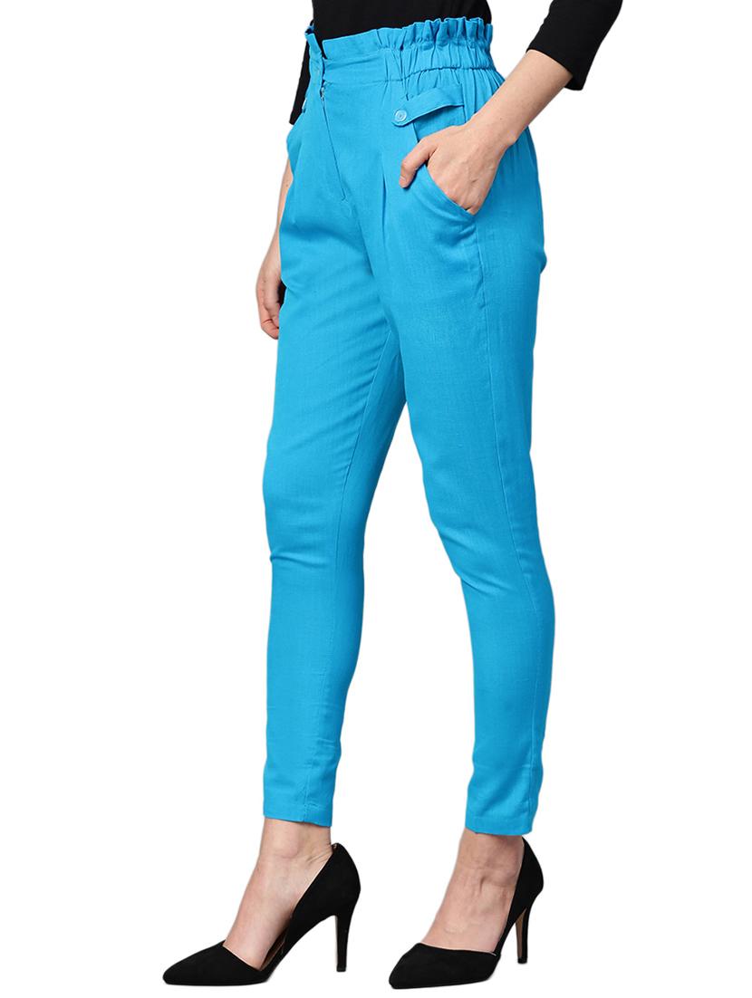 frill waist slim fit trouser - 16225930 -  Standard Image - 1
