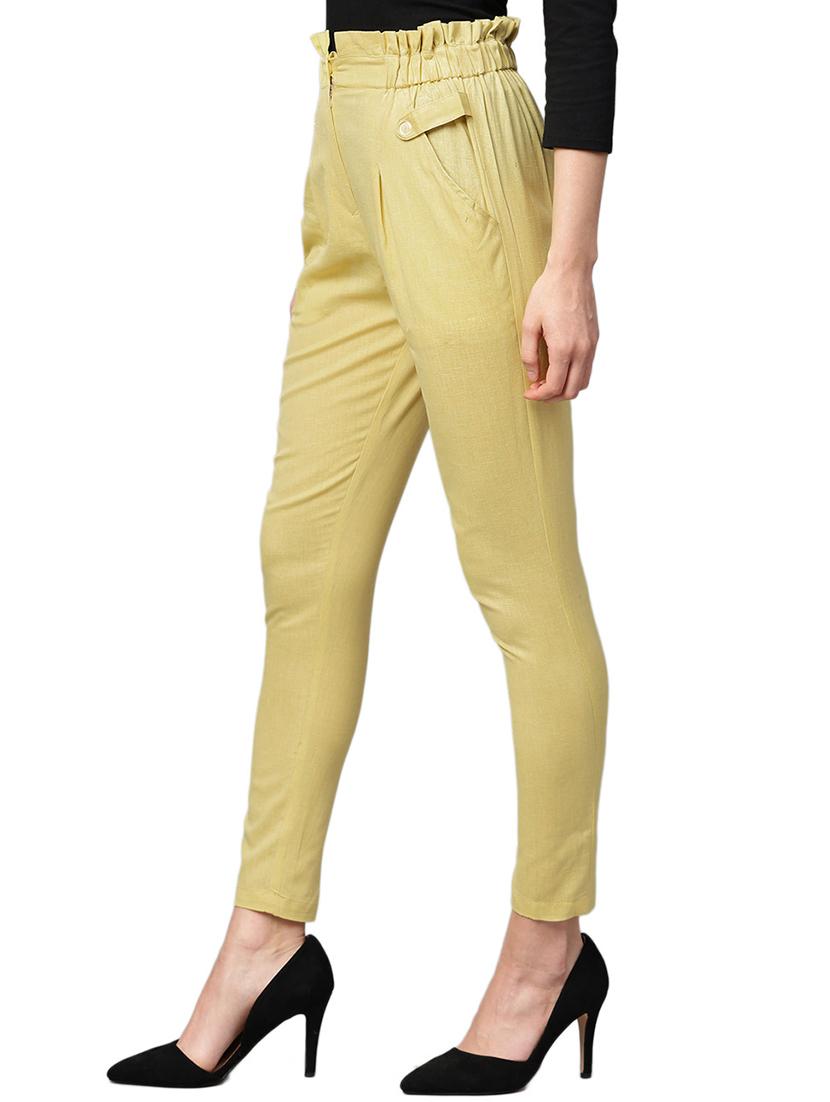 frill waist slim fit trouser - 16225936 -  Standard Image - 1