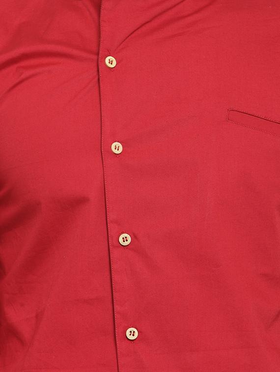 red solid asymmetric kurta - 16226438 - Standard Image - 4