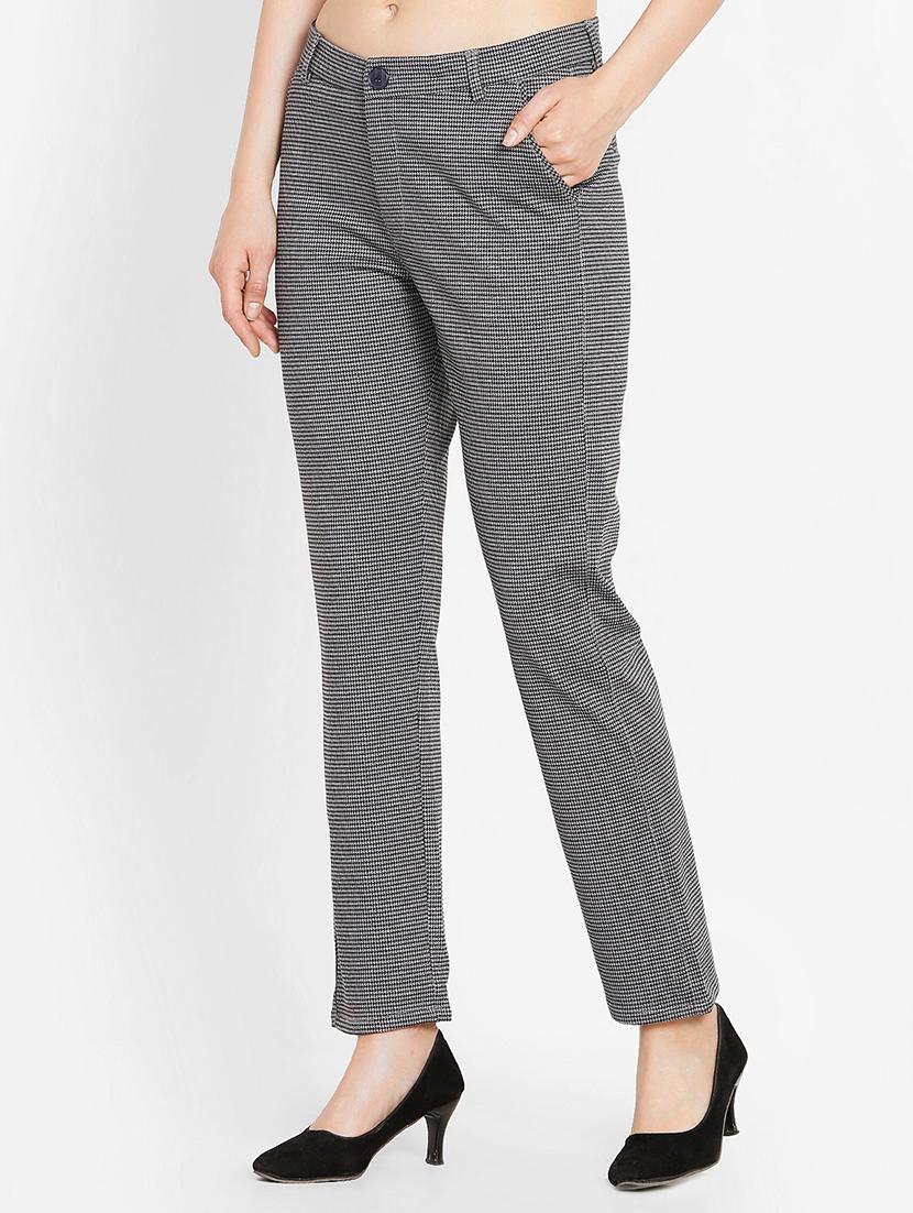 houndstooth flat front trouser - 16226895 -  Standard Image - 1