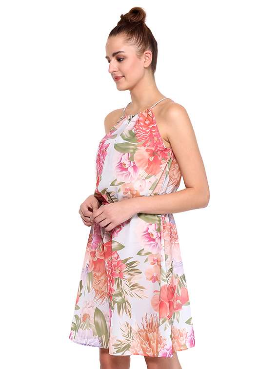 women's fit & flare floral dress - 16227111 -  Standard Image - 1