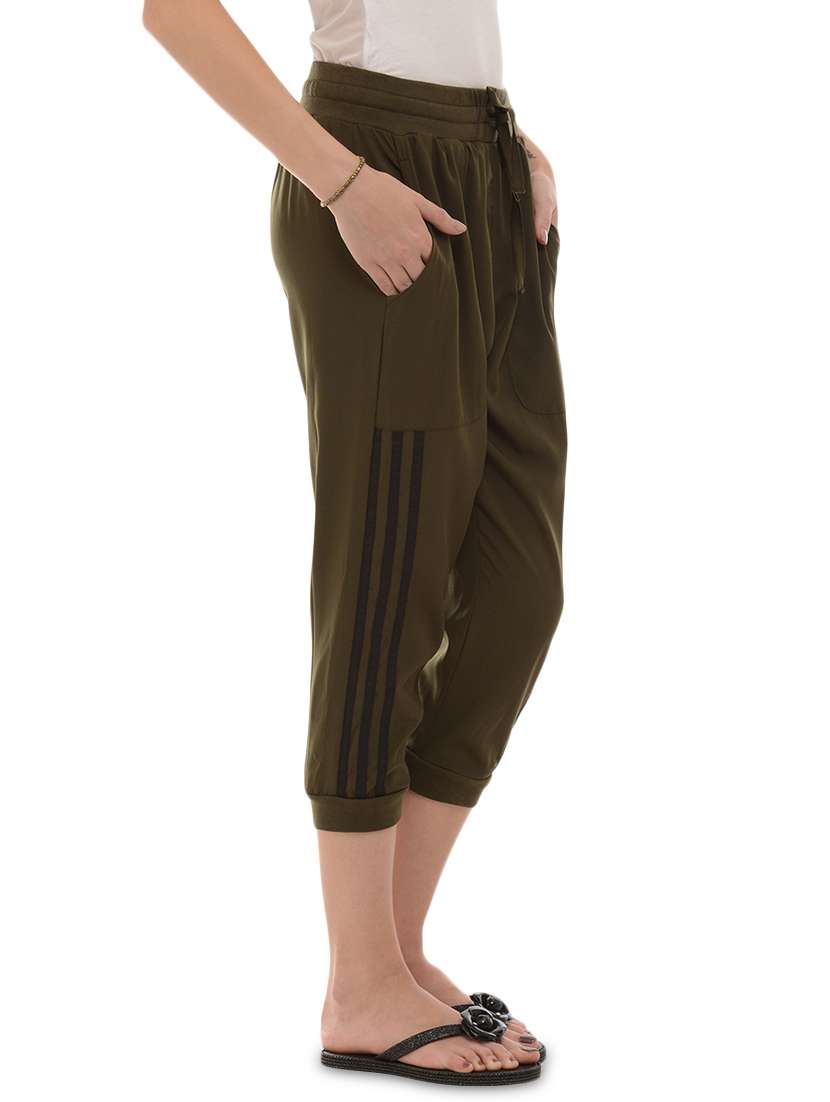 side striped drawstring capri - 16227454 - Standard Image - 1