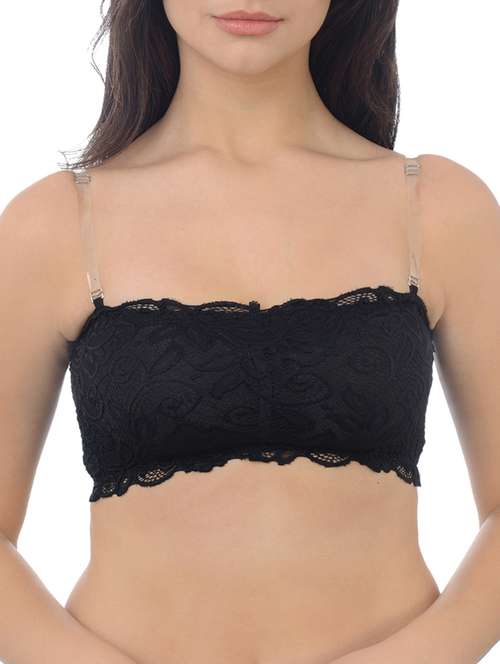 detachable strapped laced bra - 16227481 -  Standard Image - 0