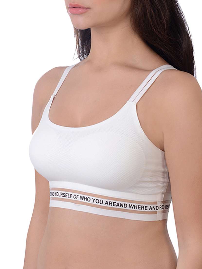 lace detail sports bra - 16227487 -  Standard Image - 1