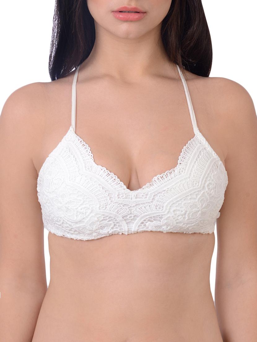 criss cross back laced bralette - 16227492 -  Zoom Image - 0