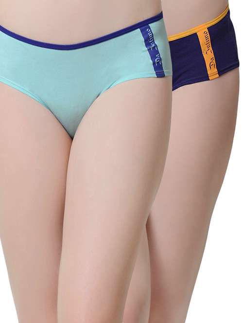 Set Of 2 Contrast Detail Hipster Panties