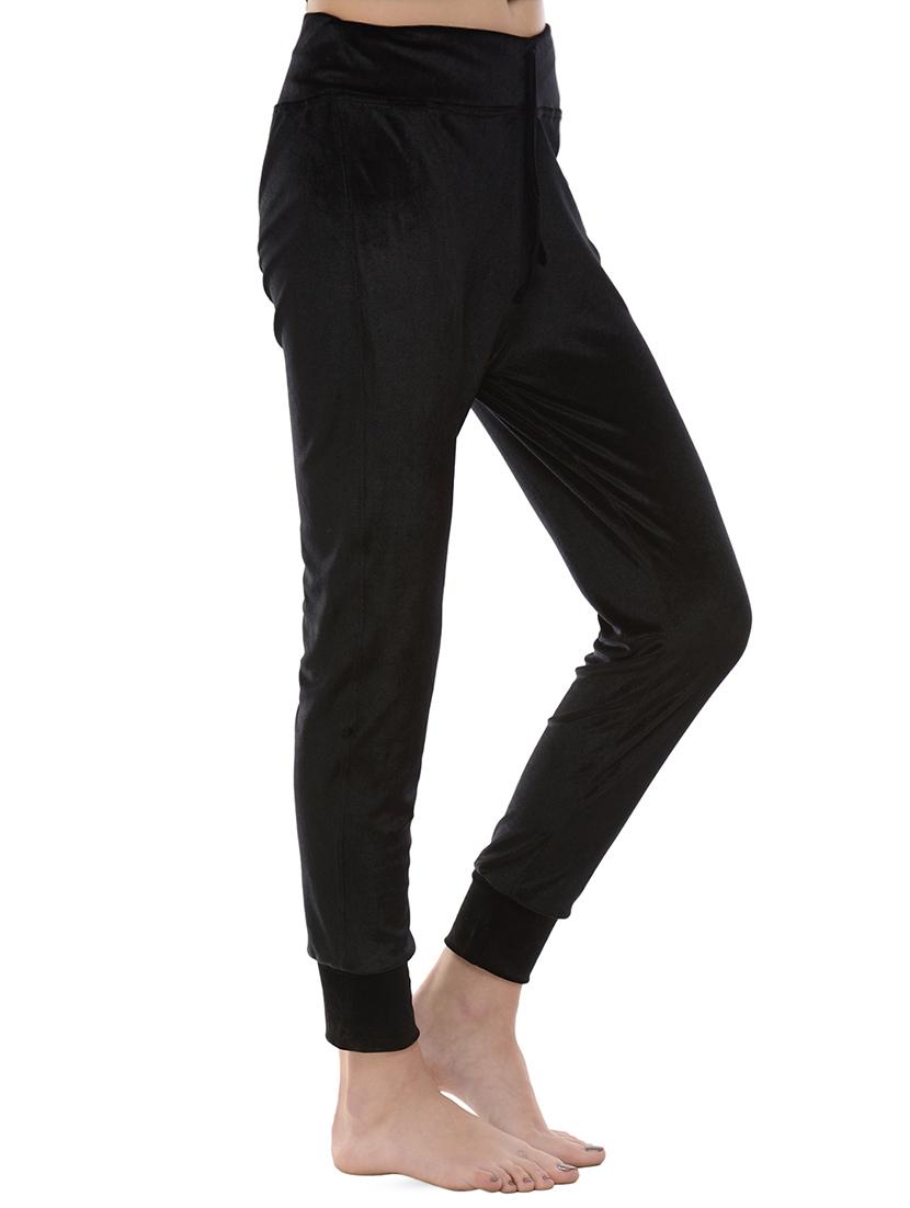 high rise solid drawstring pajama - 16227578 - Standard Image - 1