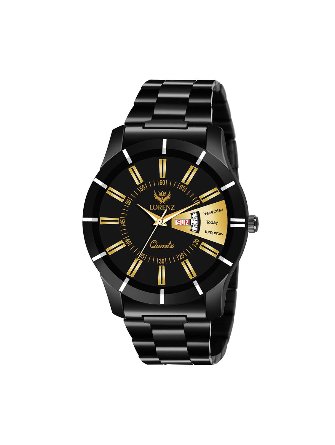lorenz golden-black dial  analog watch (mk-2059w��)
