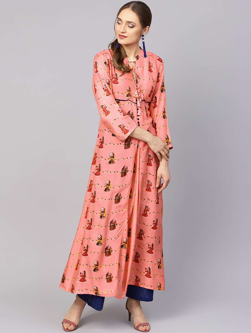 conversational printed a-line kurta