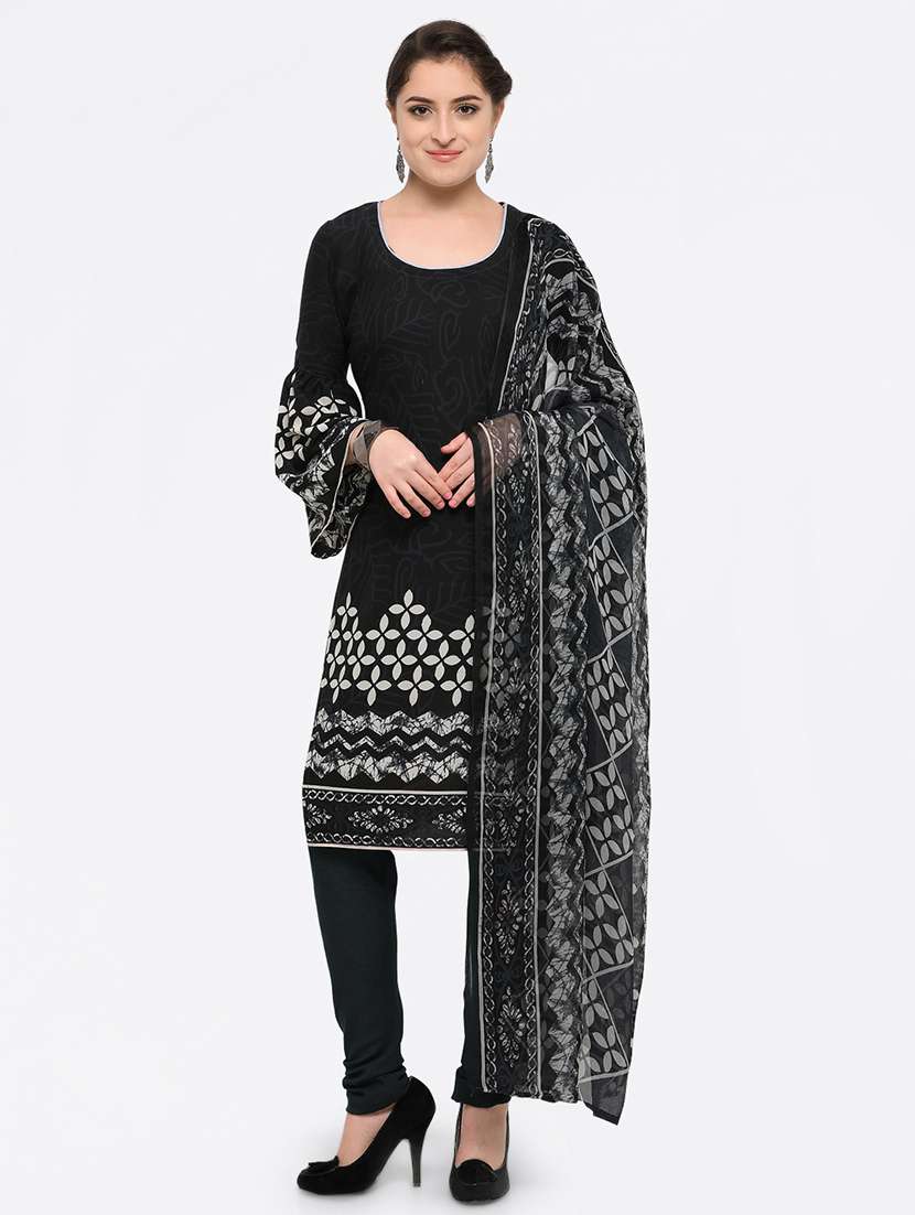 embroidered churidaar unstitched suit