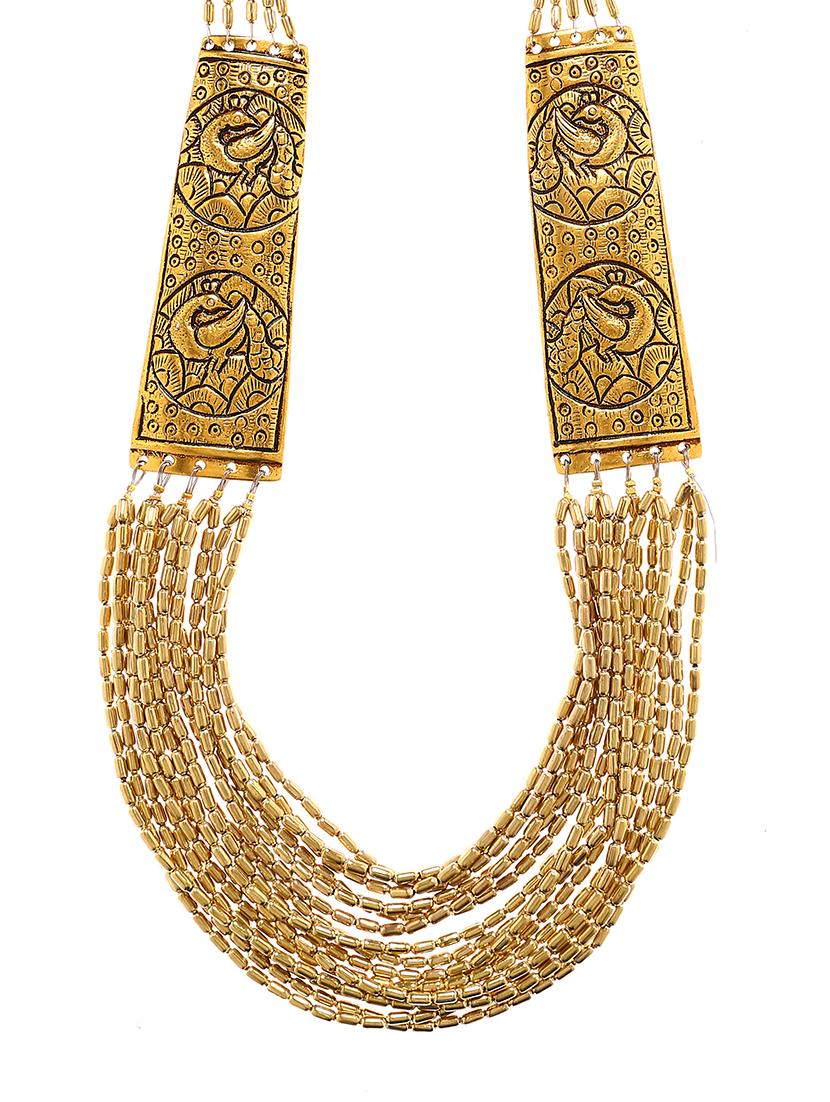 gold metal necklace - 16234733 - Standard Image - 1