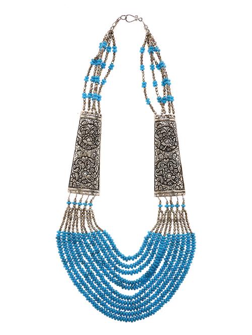 blue metal necklace - 16234736 - Standard Image - 0