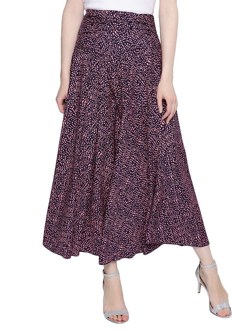 smocking detail flared palazzo