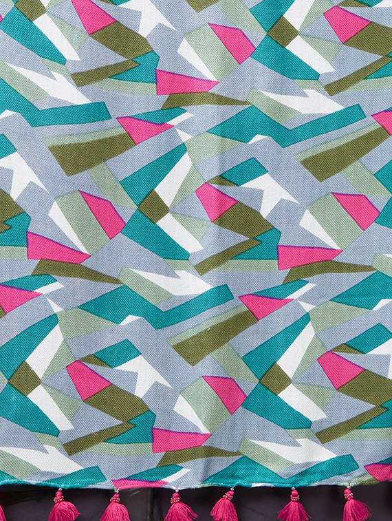 women's geometric print stole - 16235362 -  Standard Image - 1