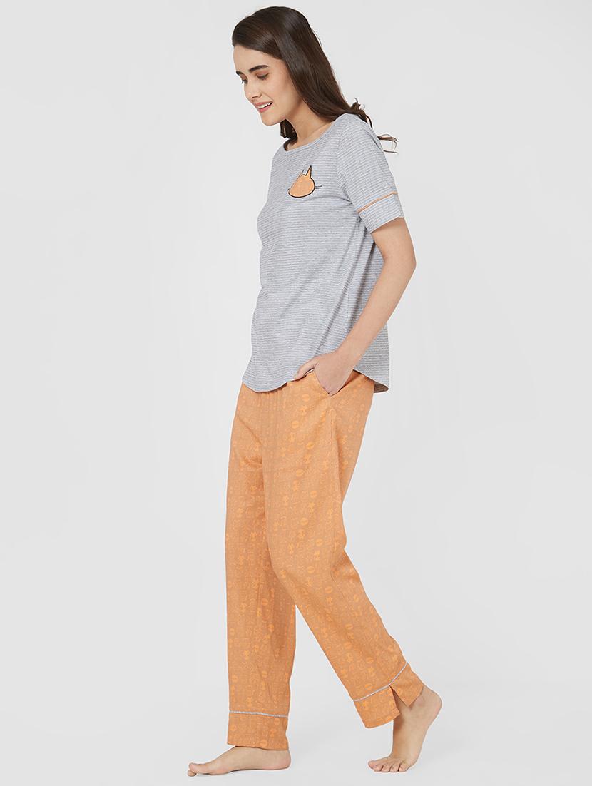 quirky print nightwear set - 16235774 - Standard Image - 1