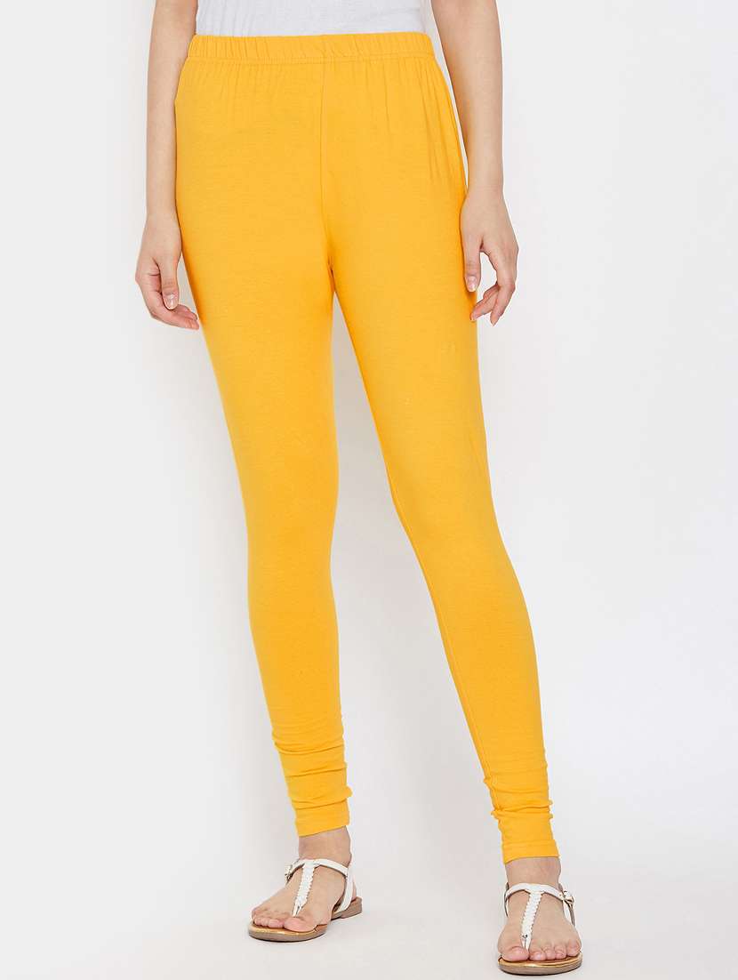 yellow solid churidar