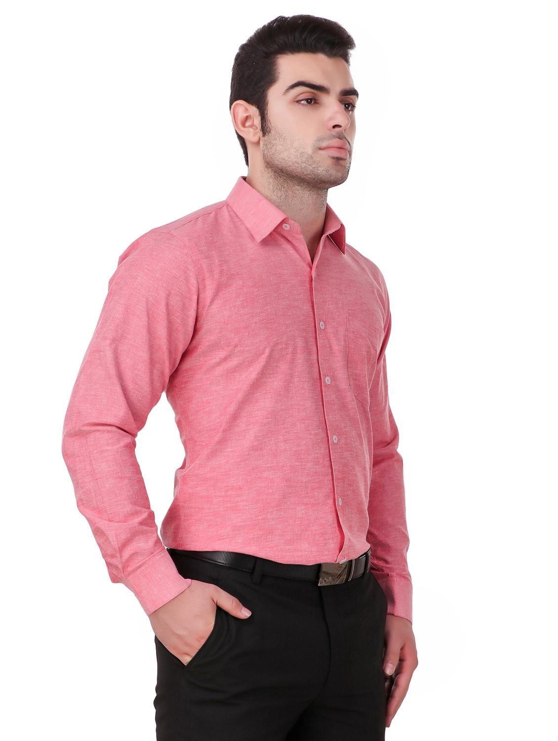 pink solid formal shirt - 16236493 - Standard Image - 1