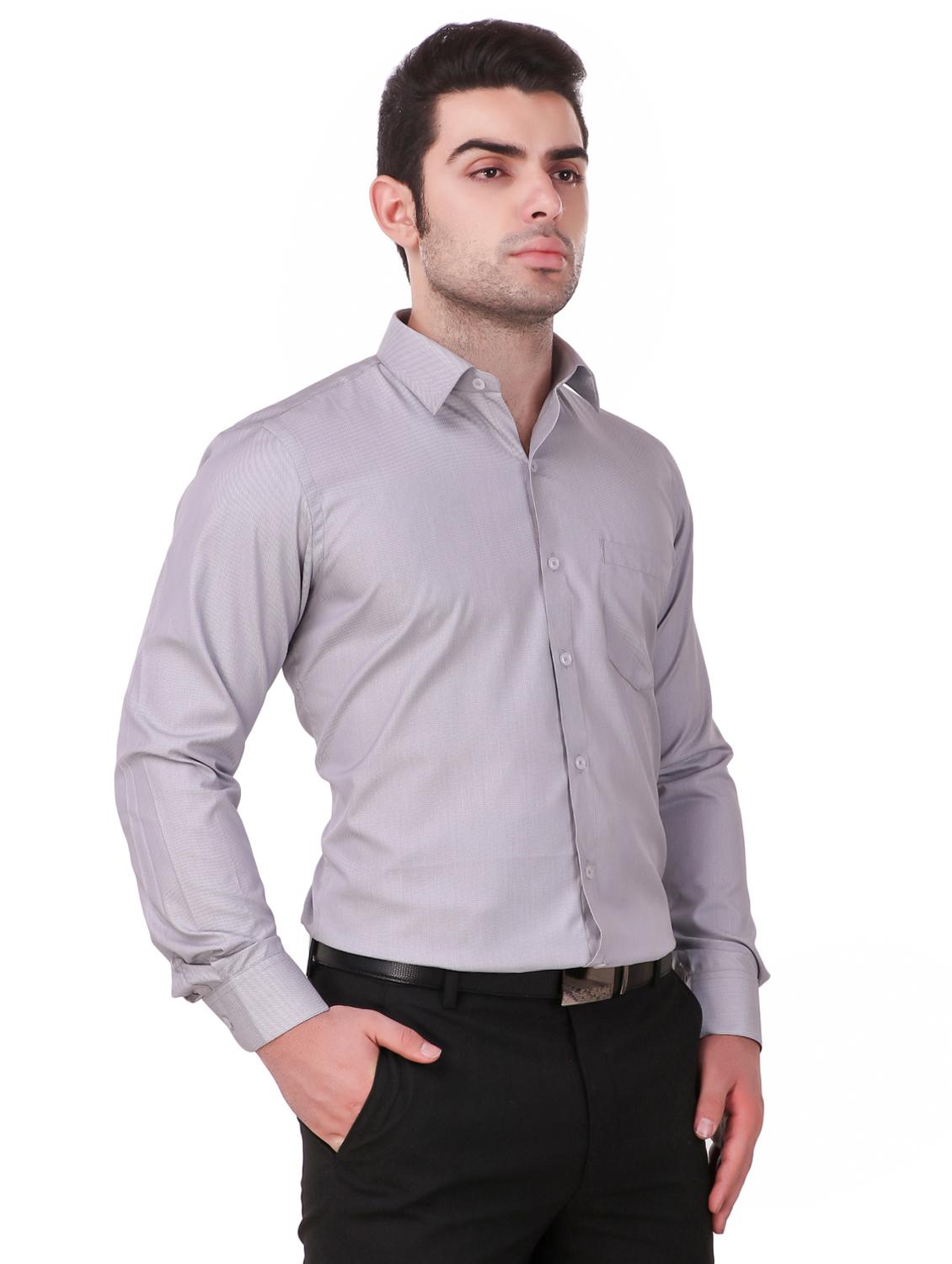 purple solid formal shirt - 16236497 - Standard Image - 1