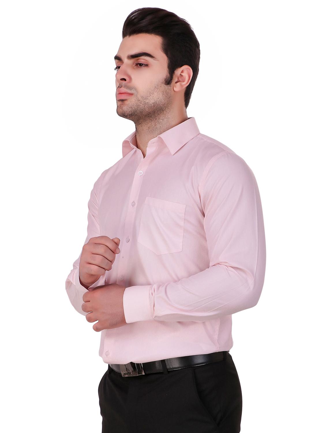pink solid formal shirt - 16236503 - Standard Image - 1