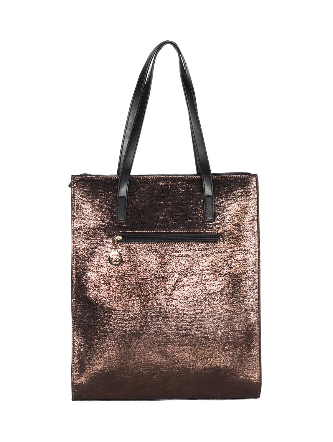 brown leatherette (pu) handbag - 16238442 -  Standard Image - 1