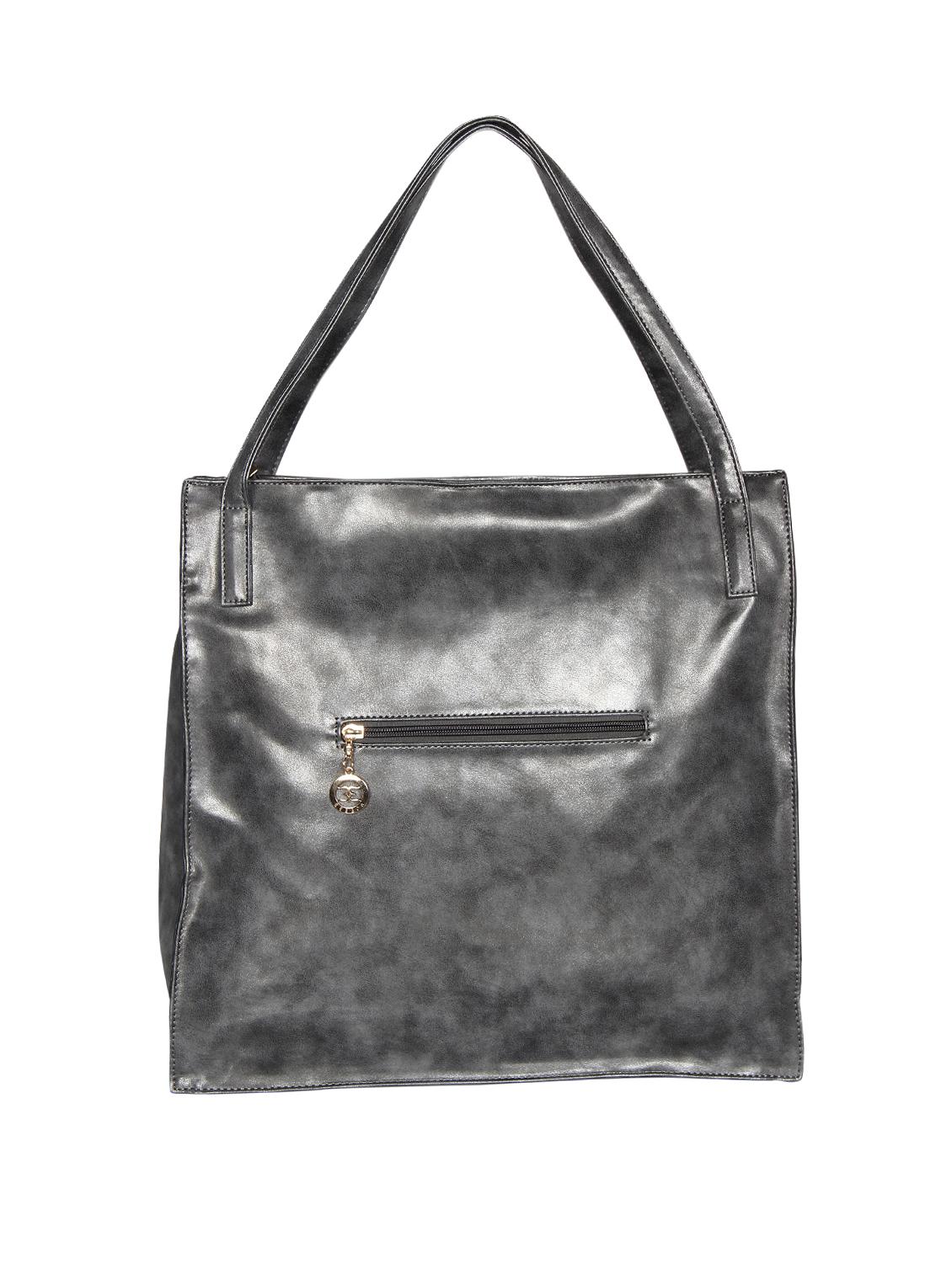 grey leatherette (pu) regular handbag - 16238464 -  Standard Image - 1