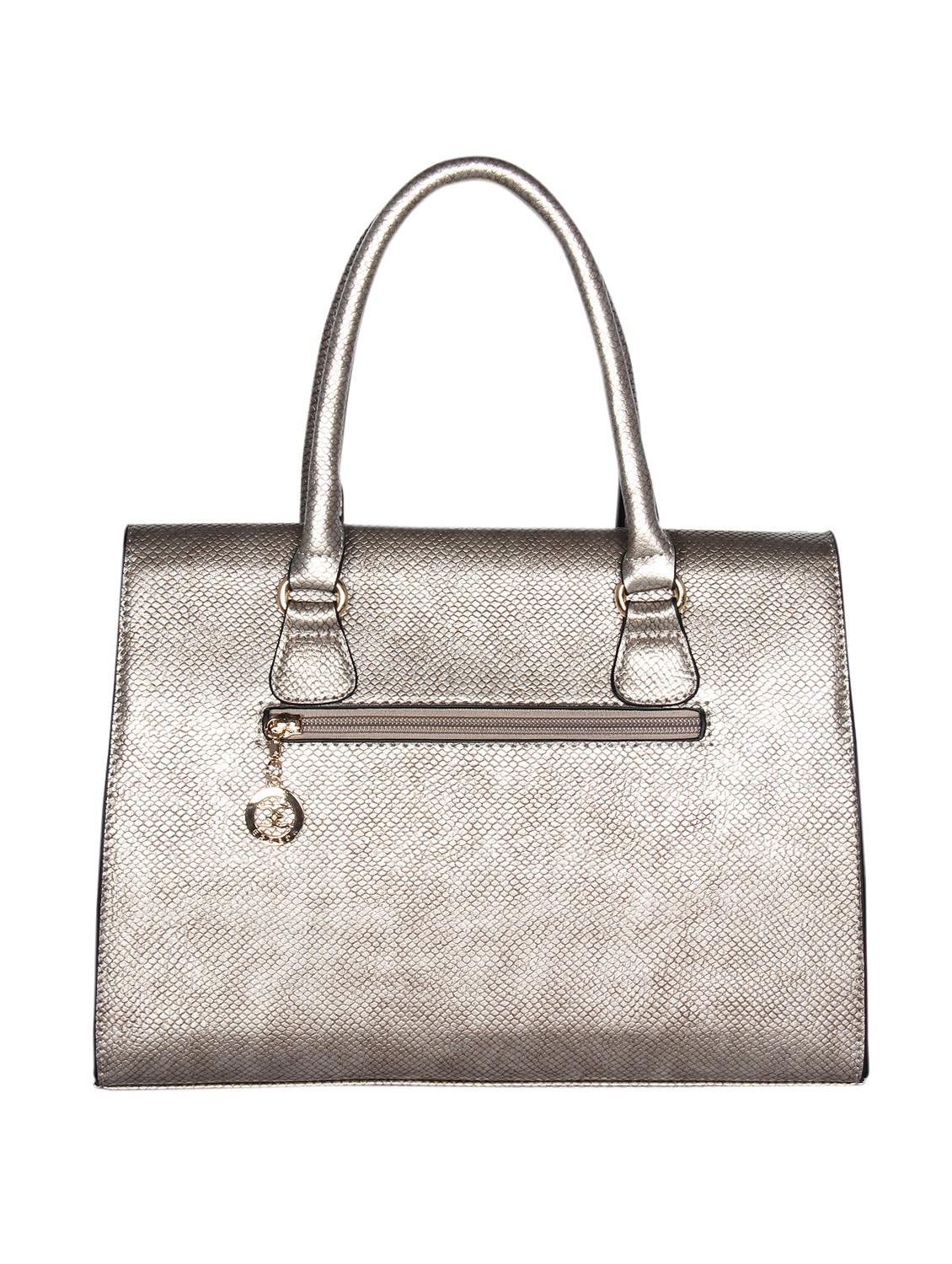 gold leatherette (pu) regular handbag - 16238476 - Standard Image - 1