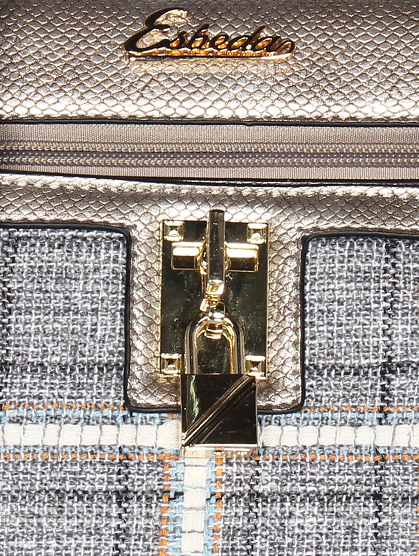 gold leatherette (pu) regular handbag - 16238476 - Standard Image - 4