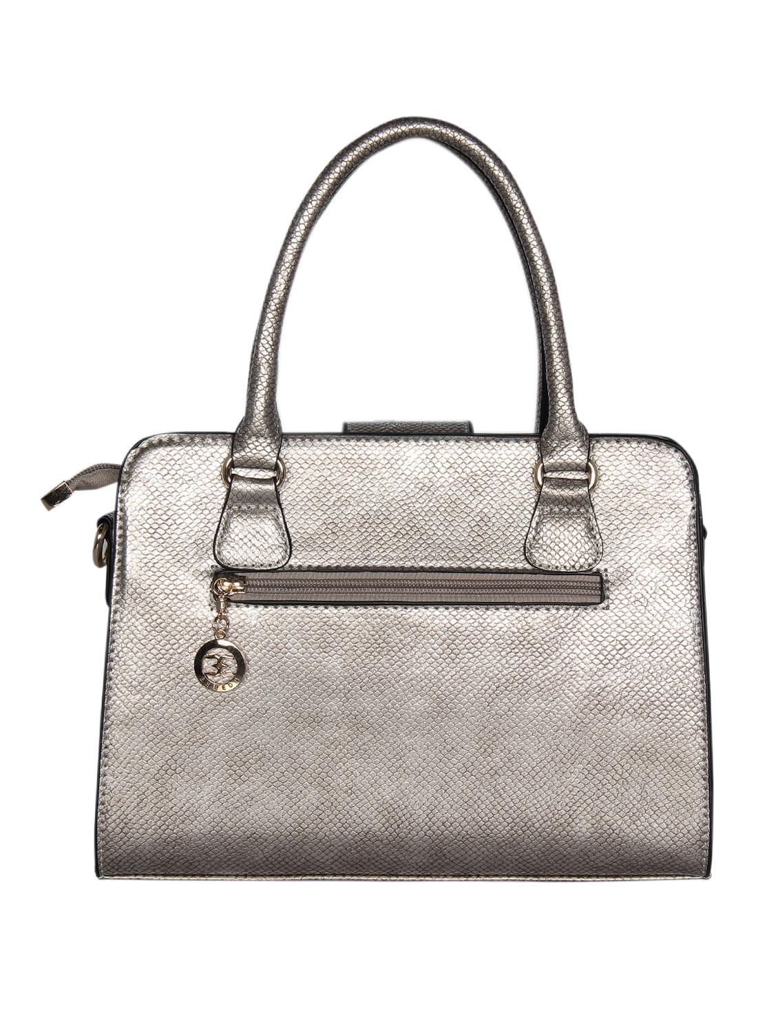 silver leatherette (pu) handbag - 16238478 - Standard Image - 1