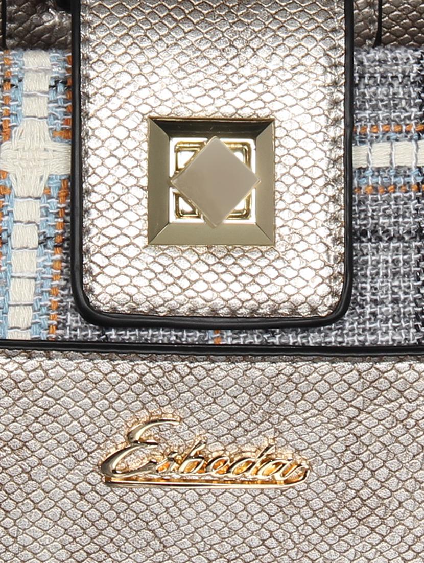 silver leatherette (pu) handbag - 16238478 - Standard Image - 4