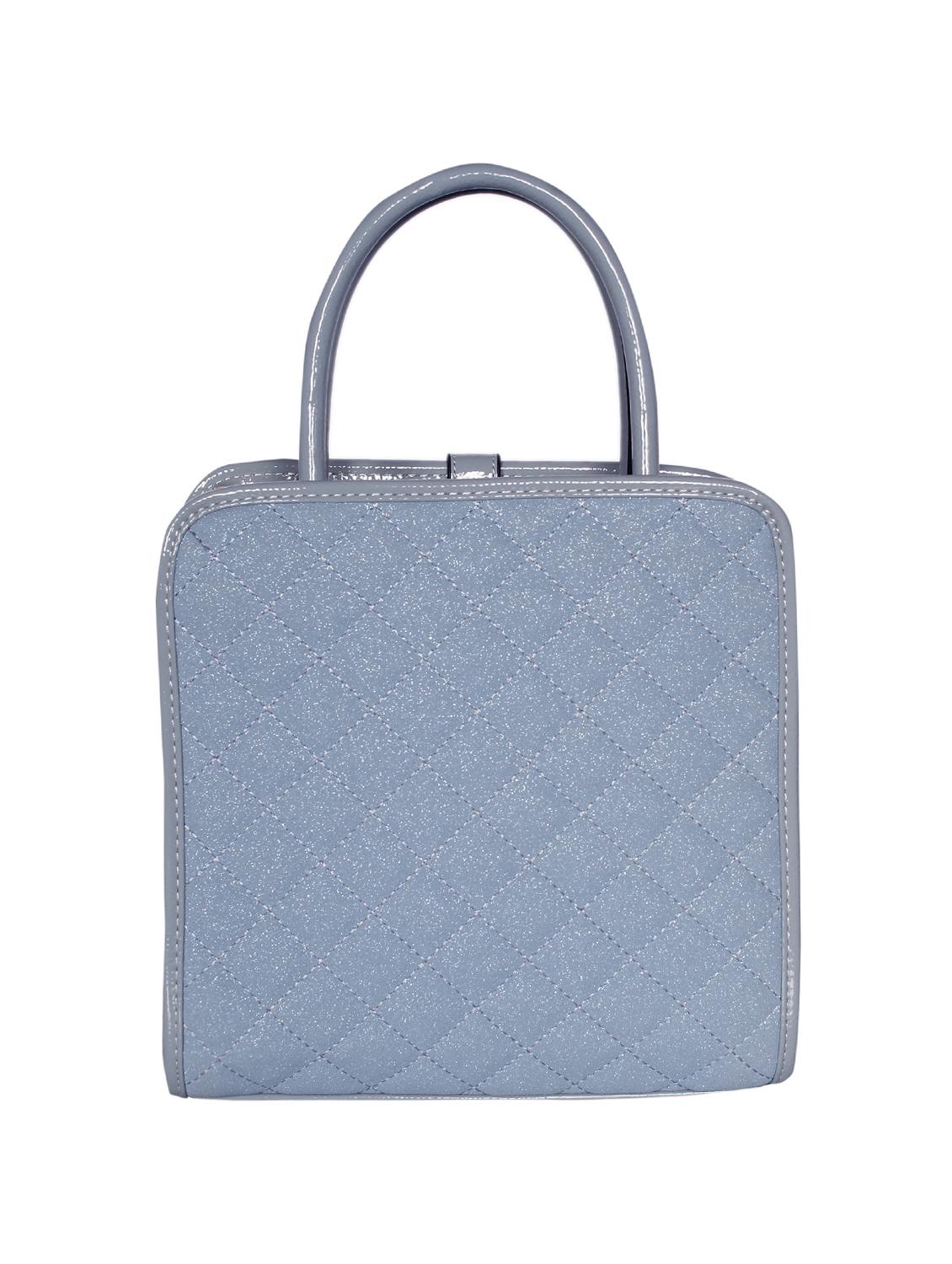 blue leatherette (pu) regular satchel - 16238489 -  Standard Image - 1