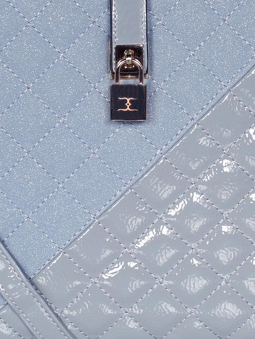 blue leatherette (pu) regular satchel - 16238489 - Standard Image - 4