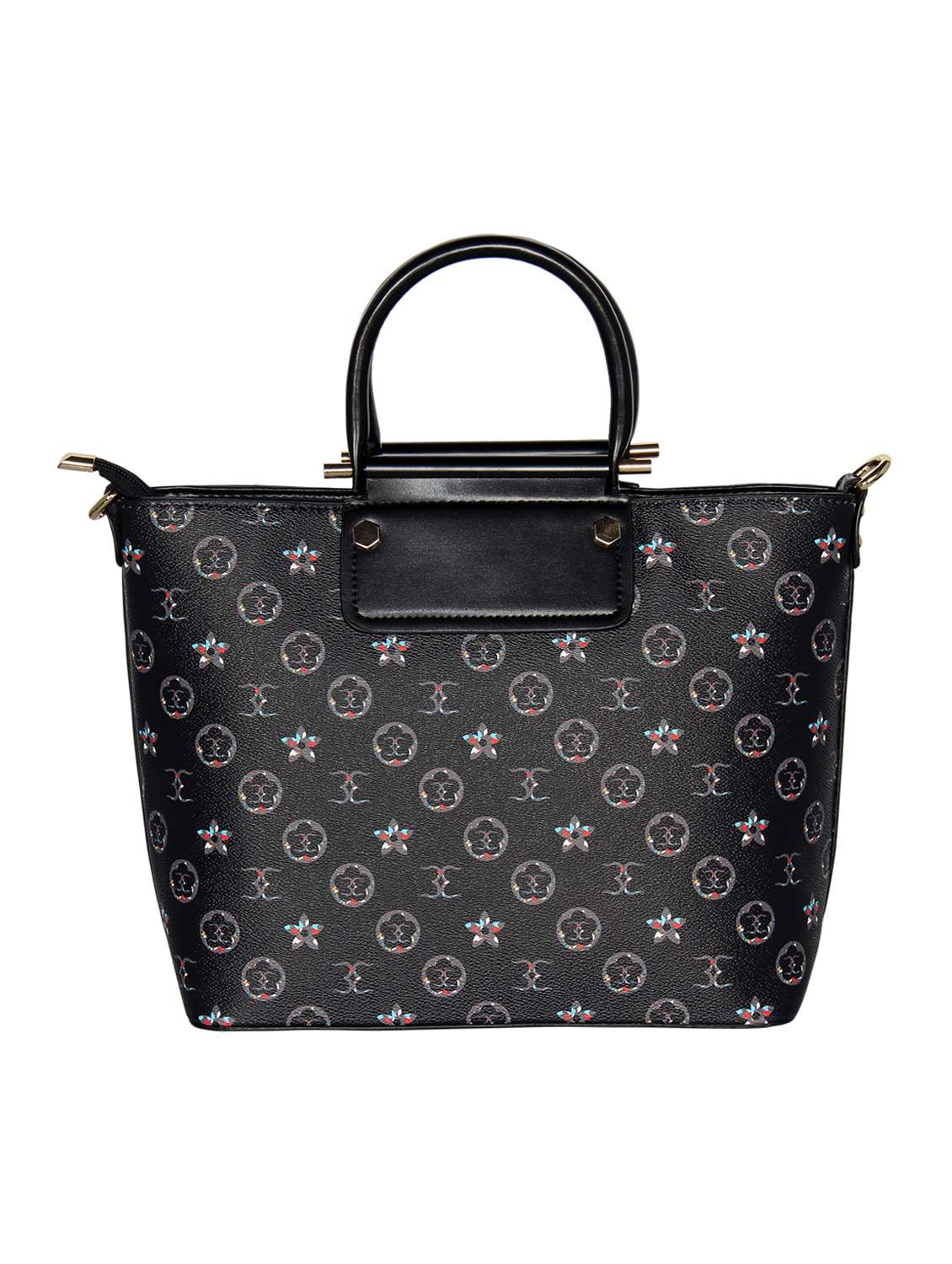 black leatherette (pu) handbag - 16238502 - Standard Image - 1