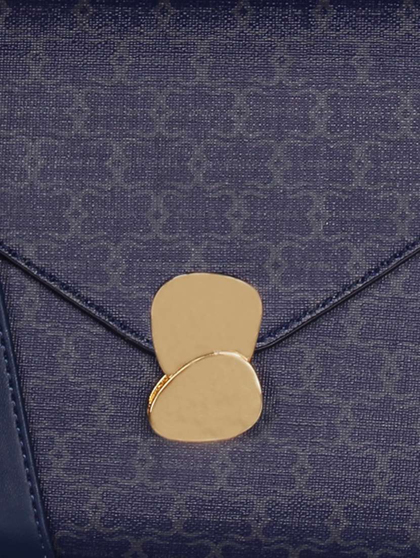 blue leatherette (pu) handbag - 16238508 -  Standard Image - 4