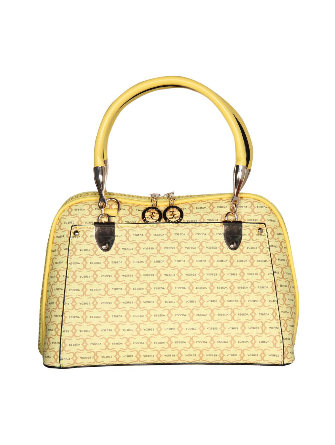 yellow leatherette (pu) handbag - 16238528 -  Standard Image - 1
