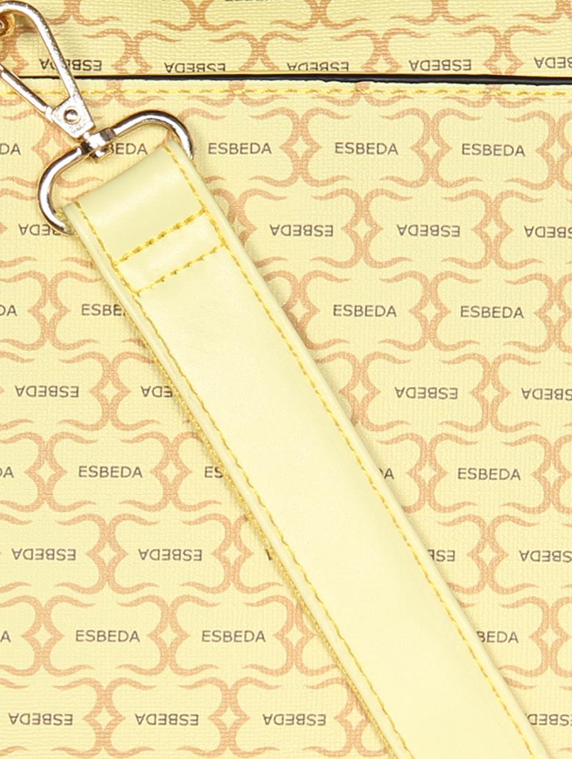 yellow leatherette (pu) handbag - 16238528 - Standard Image - 4