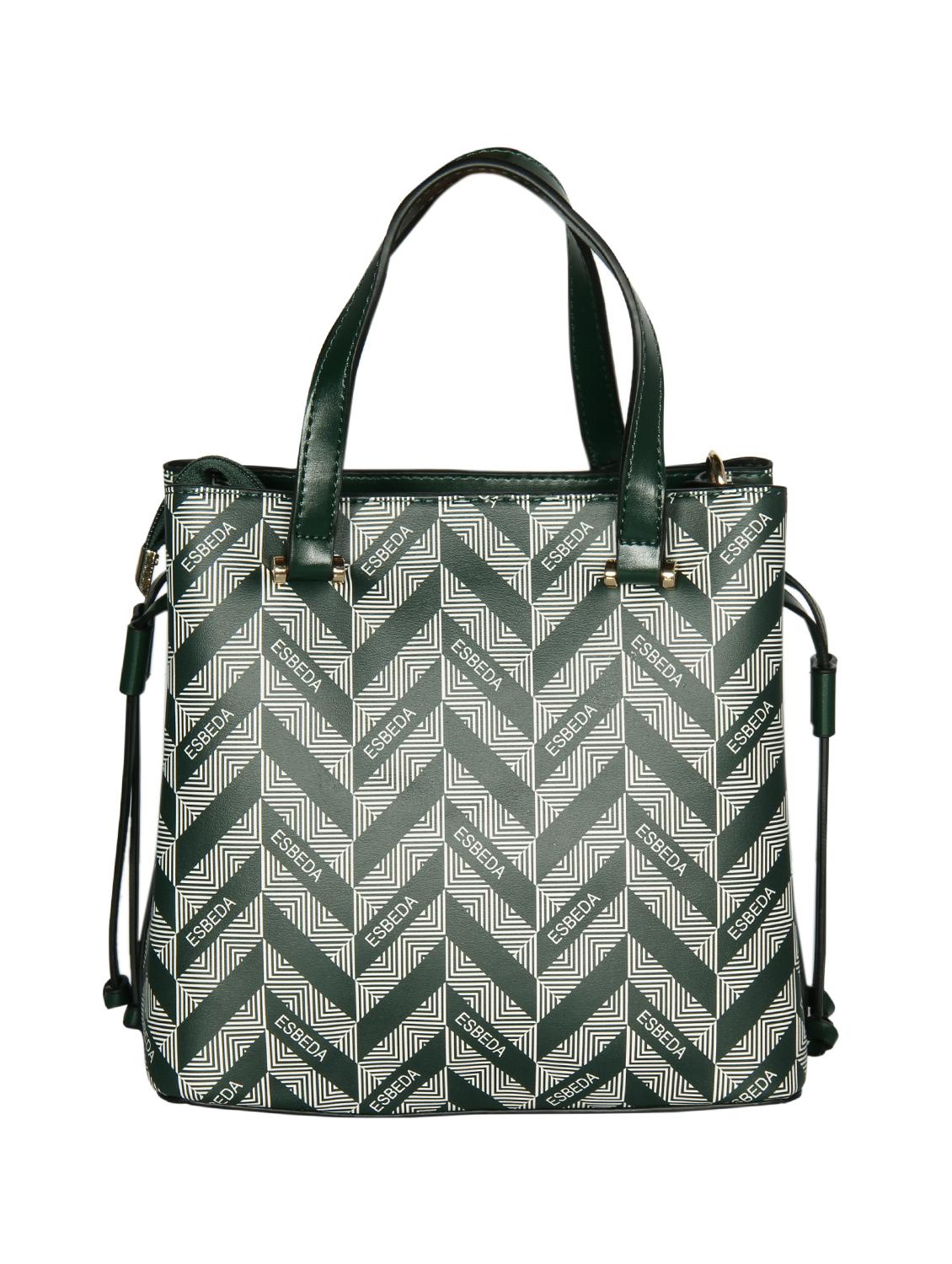 green leatherette (pu) handbag - 16238538 - Standard Image - 1