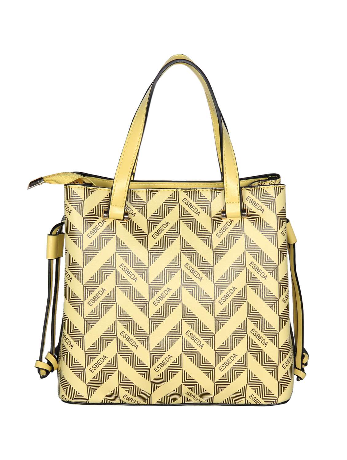 yellow leatherette (pu) handbag - 16238539 - Standard Image - 1